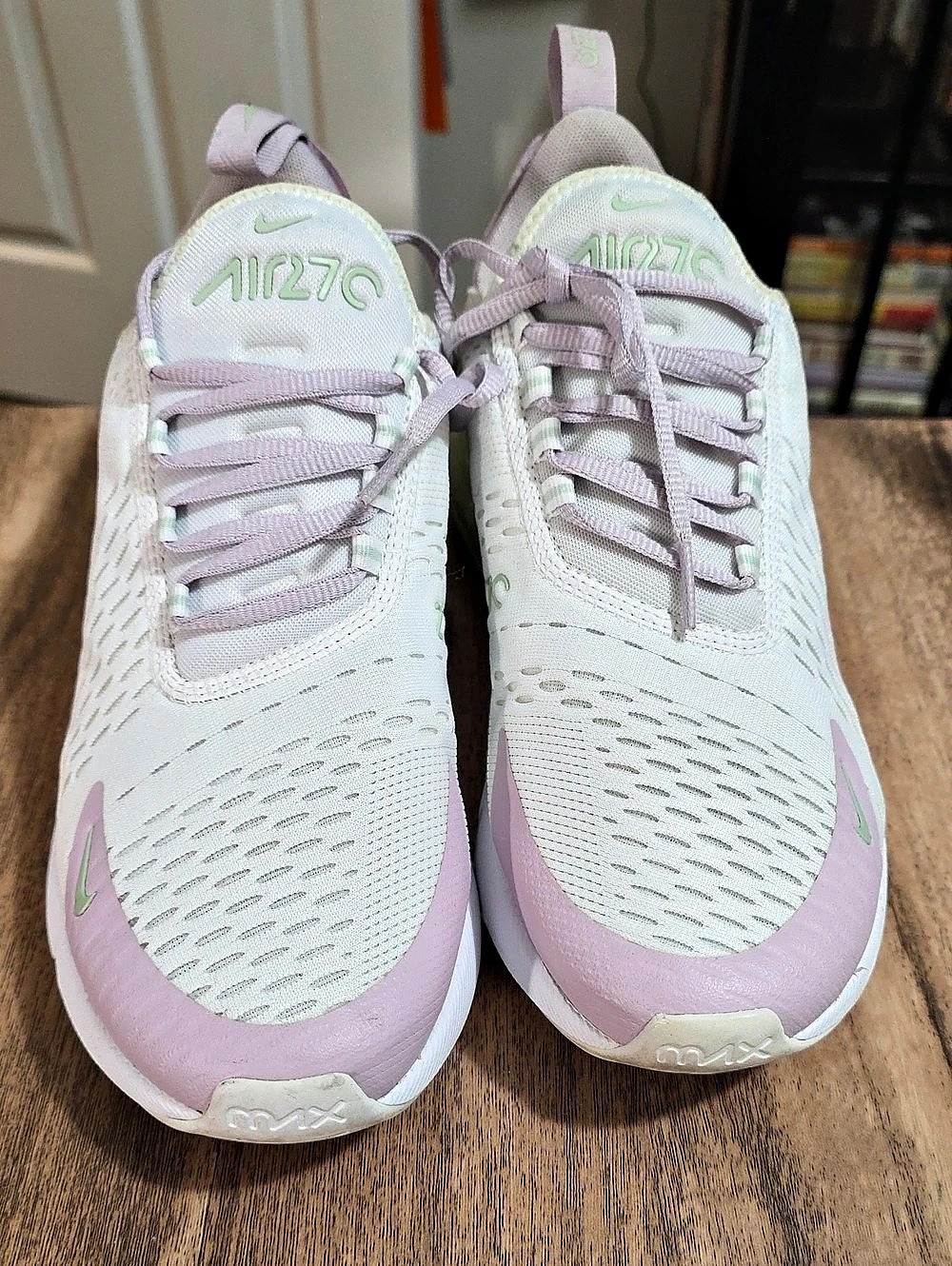 Nike Air Max 270 White Pistachio & Lavender Frost Athletic Shoes
